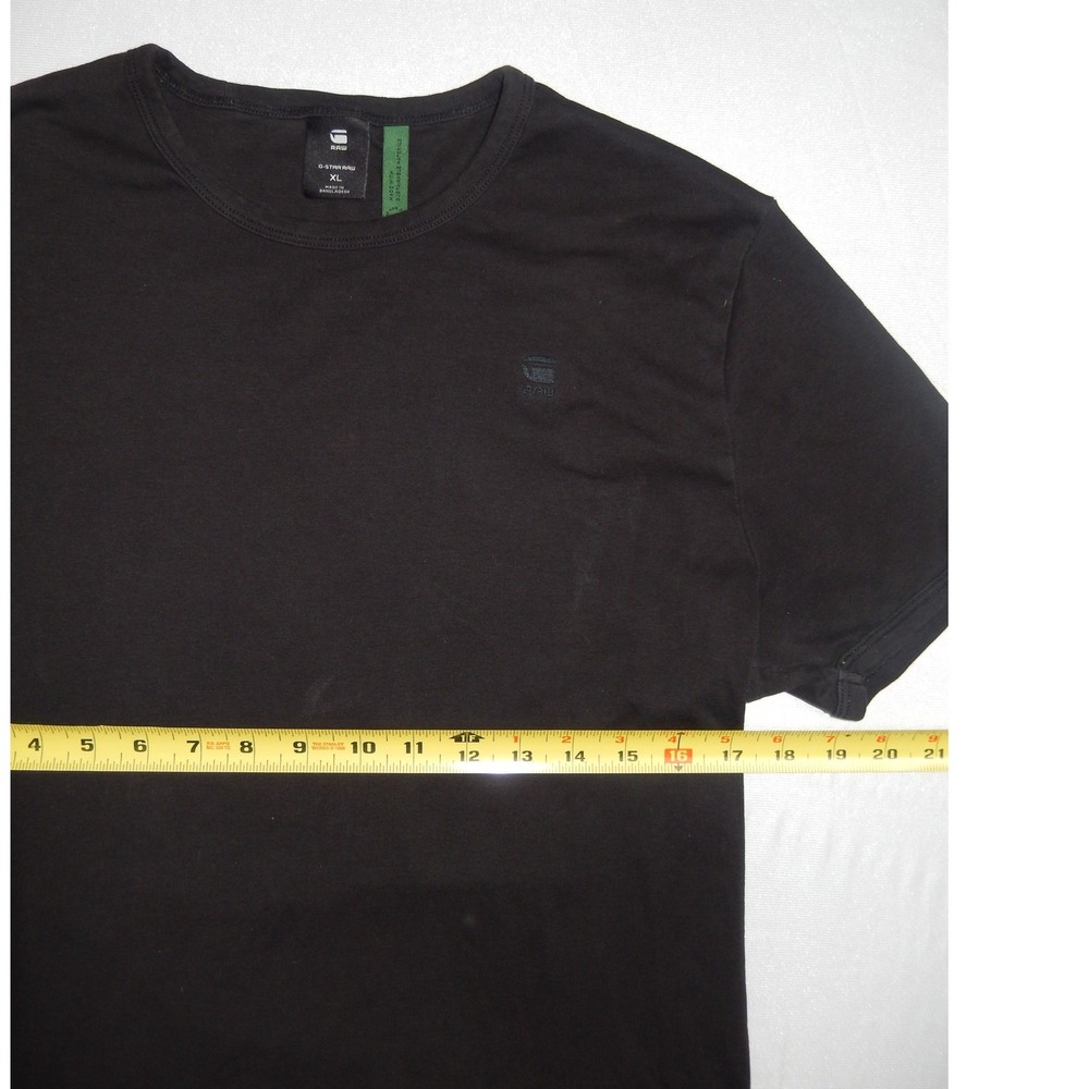 G-Star Raw Black Crew Neck T-Shirt Sustainable Materials Logo Mens XL - Picture 5 of 6